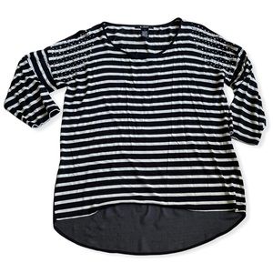 U-knit striped top